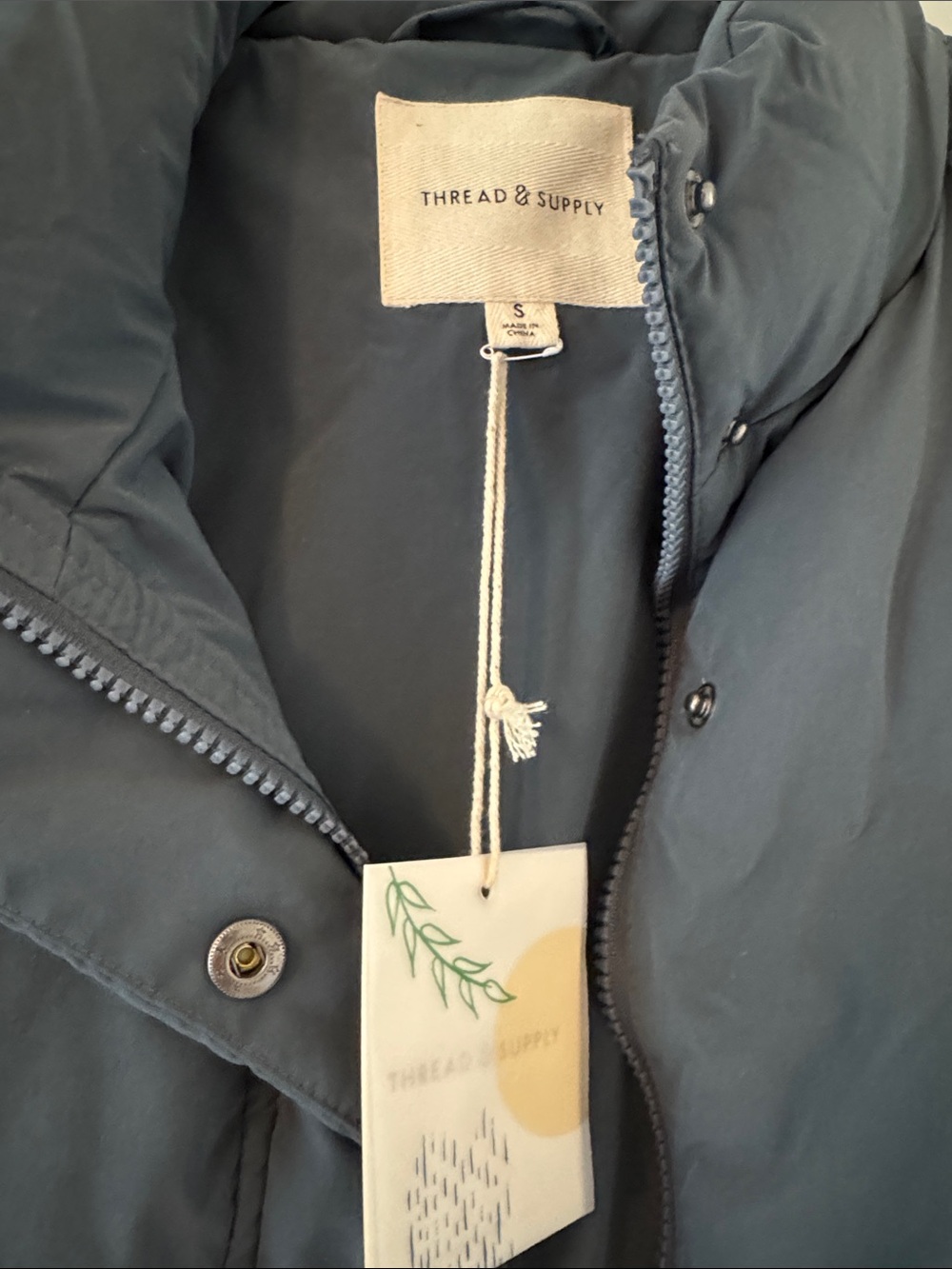 Thread & Supply Puffer Vest - Slate Gray - Picture 2 of 4